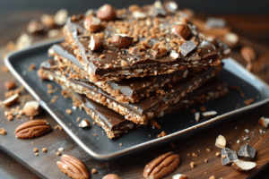 Easy Chocolate Toffee Matzo Cracker Recipe