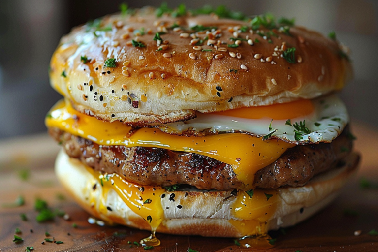 Sausage and Egg Sandwich Recipe (With Cheese)