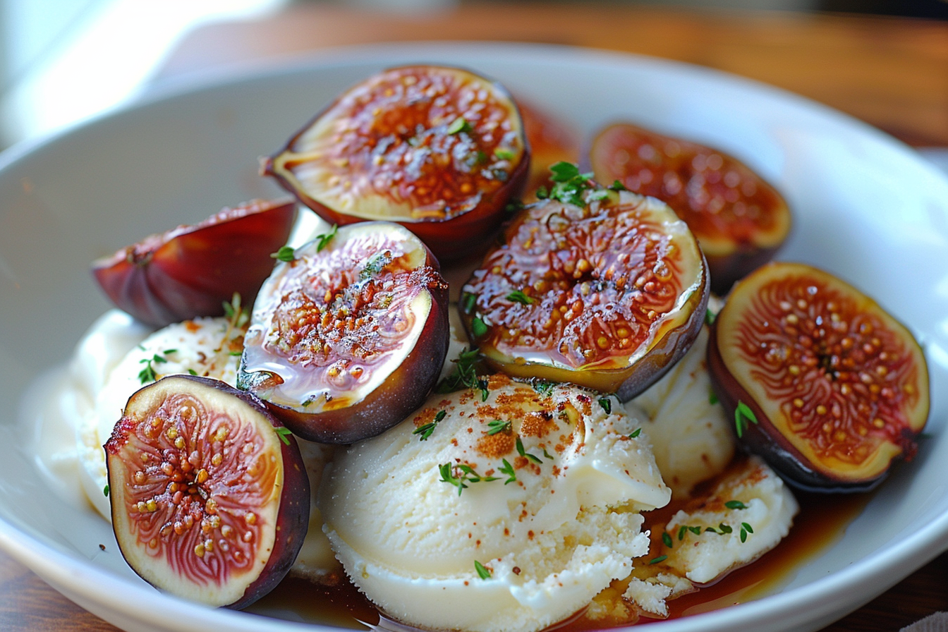 Caramelized Figs with Vanilla Ice Cream Recipe