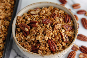 Crunchy Cinnamon Pecan Granola Recipe