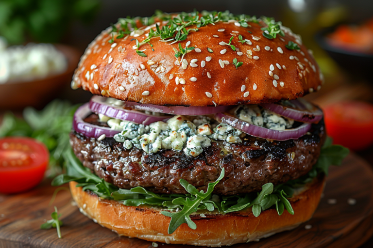 Burger With Gorgonzola Cheese Recipe