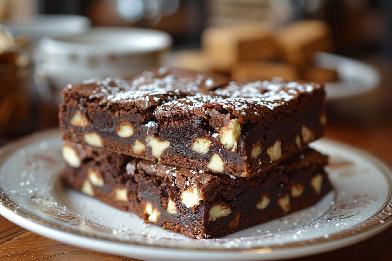 Chocolate Brownies with White Chocolate Chips Recipe