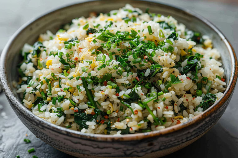 Spinach Fried Rice Recipe