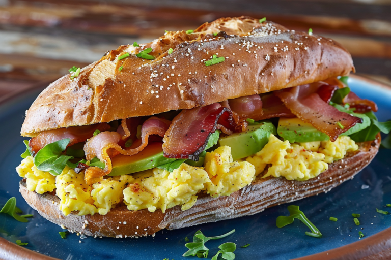 Recette du sandwich déjeuner sur Ciabatta
