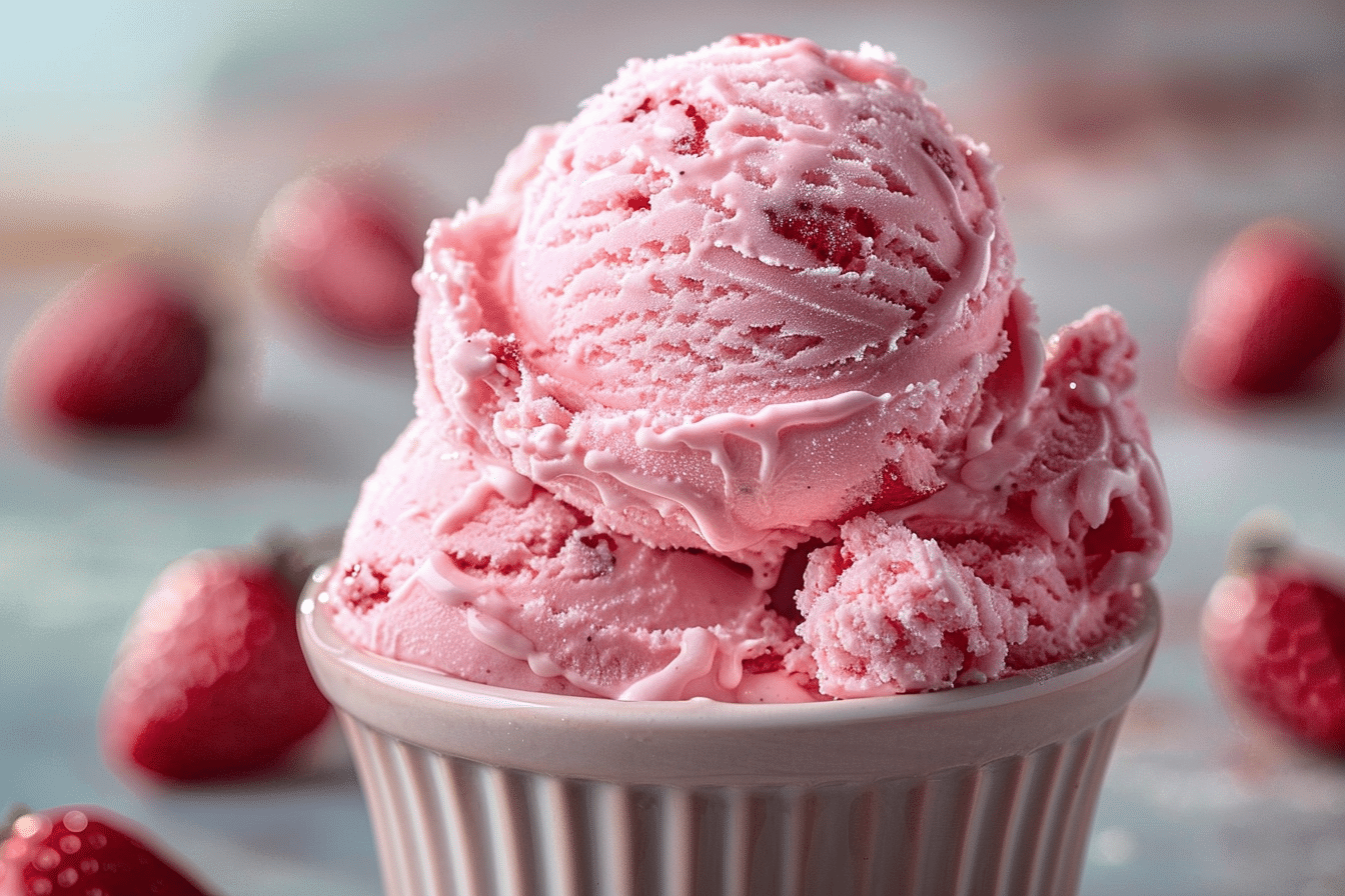 Homemade Strawberry Ice Cream Recipe